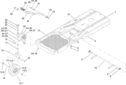 Part Location Diagram of 36498 Tecumseh Blower Housing